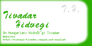 tivadar hidvegi business card